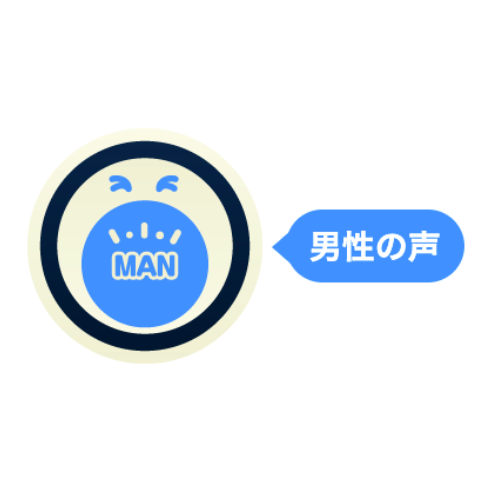 男性の声